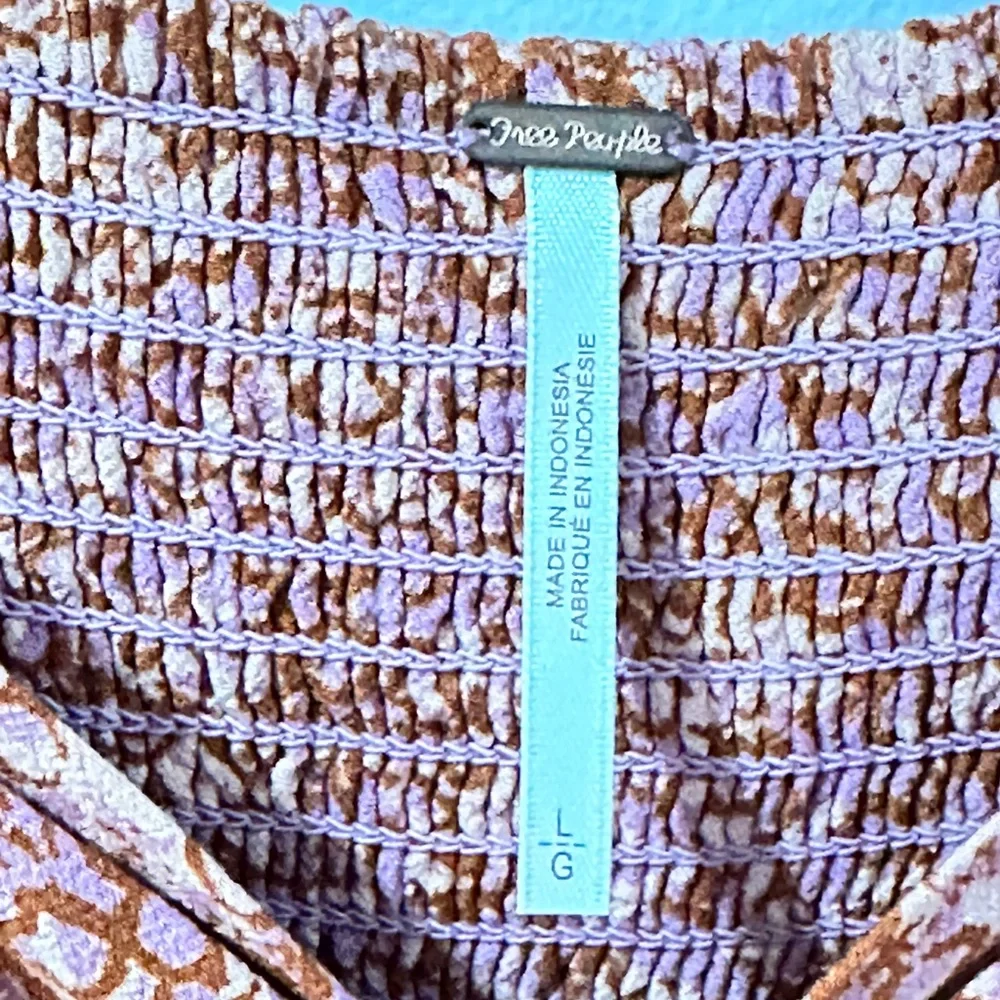 Free People Rose-Print Empire Mini Dress Size Large - Picture 7 of 10